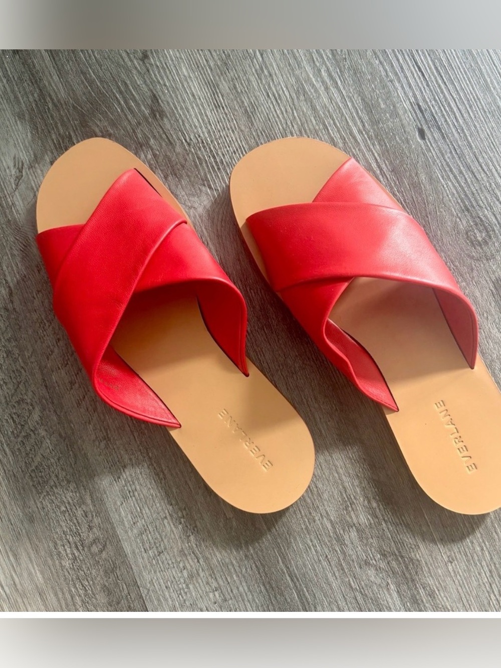 Everlane Day Sandals Crossover 9 Red